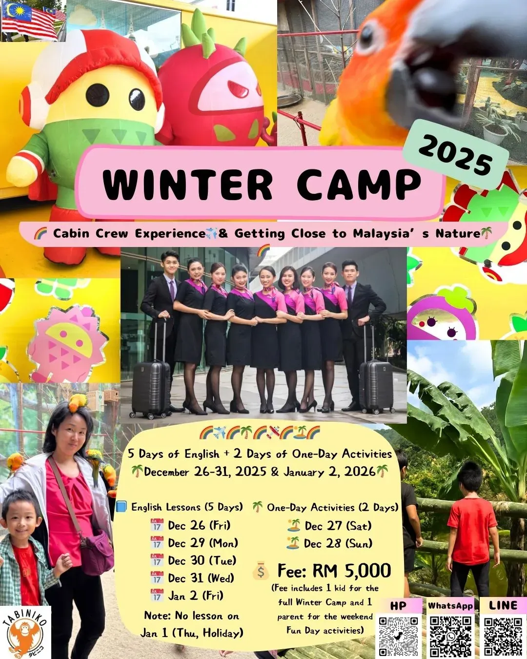 Tabiniko Winter Camp Special Program — Our Unique English-Learning Course Featuring a Weekend Day Trip for Nature Exploration (Dec 2025)